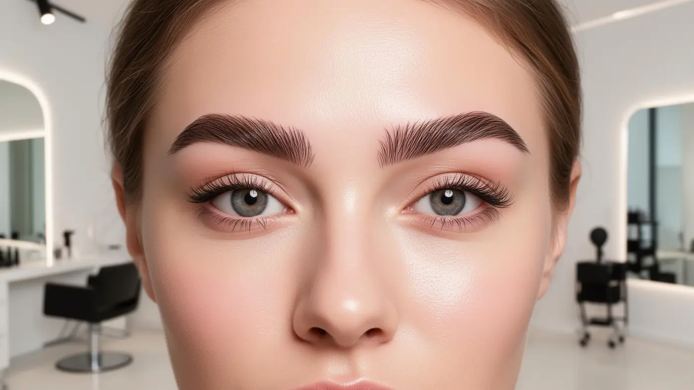 Professional brow lamination results showing fluffy, perfectly shaped eyebrows at Magical Waxing Atlanta salon