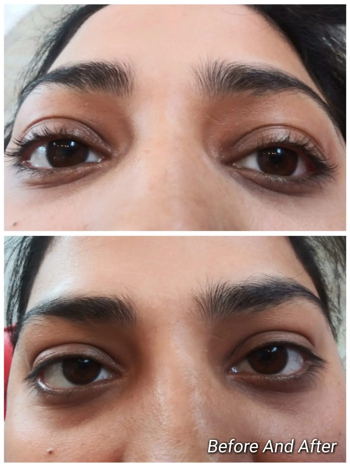 Eyebrow shaping before and after results at Magical Waxing - professional brow sculpting and definition