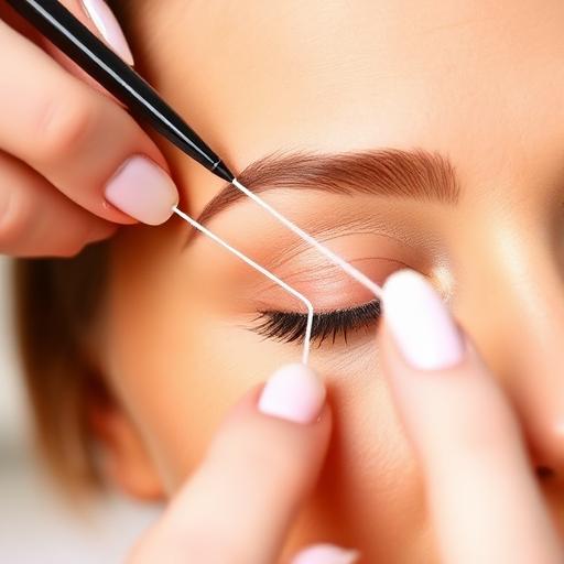 Precise eyebrow threading service at Magical Waxing
