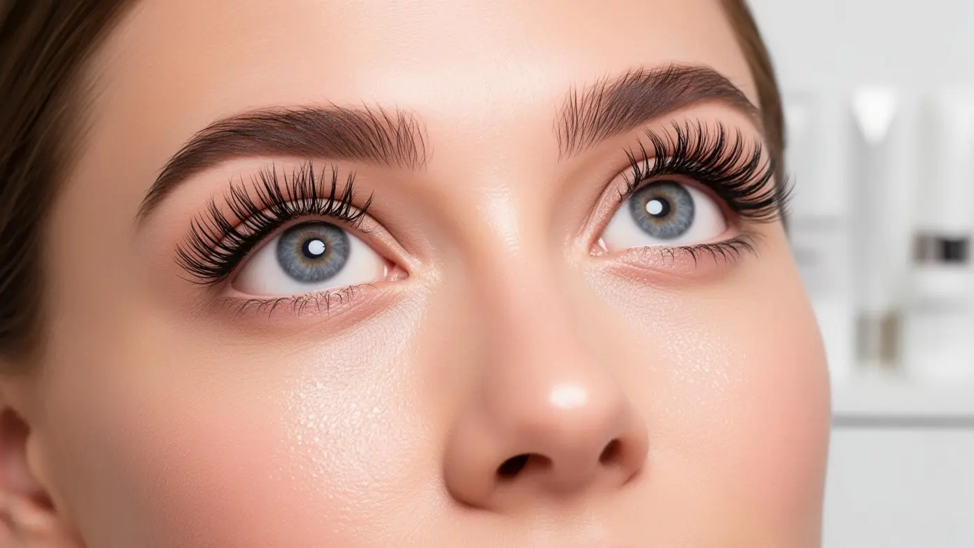 Professional lash lift results showing perfectly curled and lifted eyelashes at Magical Waxing Atlanta salon